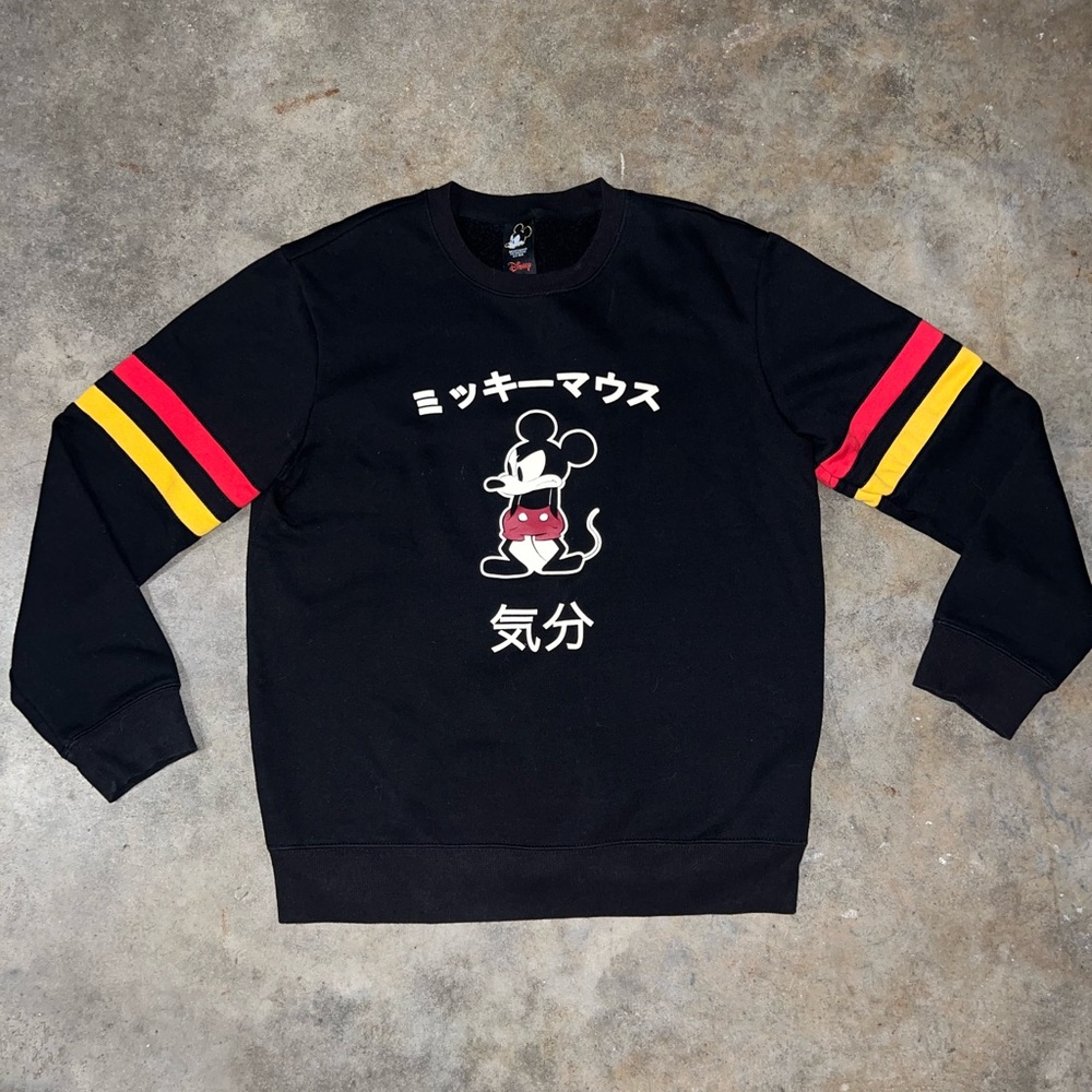Forever 21 Black Mickey Mouse Sweater with Red and Yellow Accents